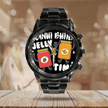 Discover Peanni Butter Jelly Time Friend Peanut Strawberry Calendar Steel Band Watch