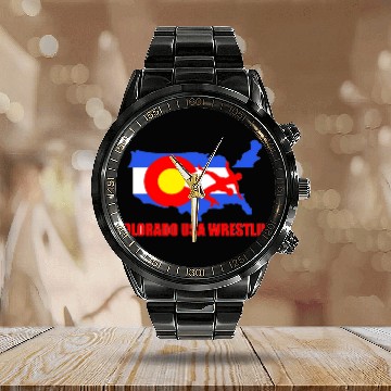 Discover Team USA Wrestling Colorado Division Calendar Steel Band Watch