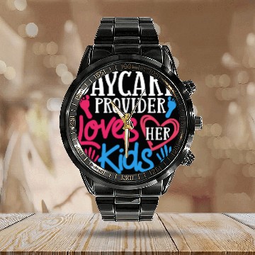 Discover Daycare Provider Thank You Childcare Babysitter Calendar Steel Band Watch