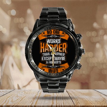 Discover Agriculture Tractor Pigs Rural Youth Calendar Steel Band Watch