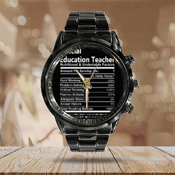 Discover Special Education Teacher Calendar Steel Band Watch - Nutritional An