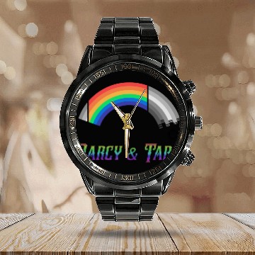 Discover Heartstopper Rainbow Darcy and Tara LBGTQIA+ Calendar Steel Band Watch