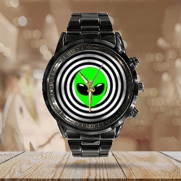Discover Alien Calendar Steel Band Watch Ufo Extraterrestrial Children Mars