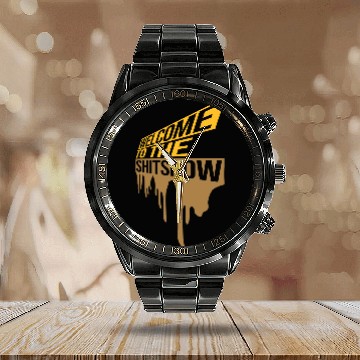 Discover Drops welcome shit Calendar Steel Band Watch