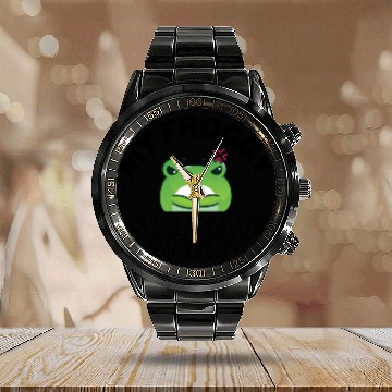 Discover Froggy Frog Is Always Angry Calendar Steel Band Watch