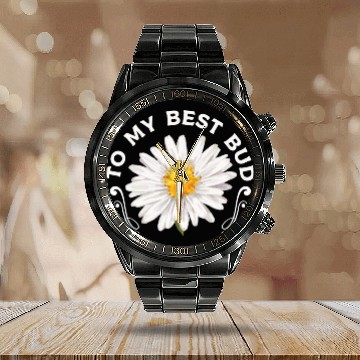 Discover Daisy Garden Gardening Gardener Calendar Steel Band Watch