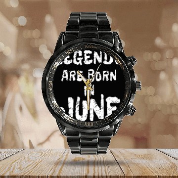 Discover Legends are Born in June | Black Freedom Day Calendar Steel Band Watch