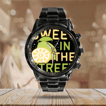 Discover Lemon Juice Sweet In The Street Lemonade Stand Calendar Steel Band Watch