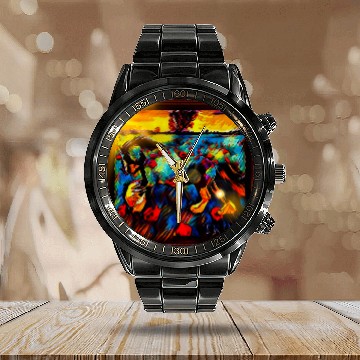 Discover Freshtastic Horse 01-01 Calendar Steel Band Watch