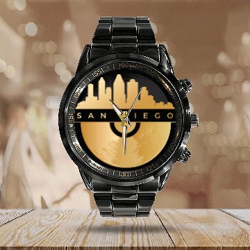 Discover San Diego travel traveling exploring San Diego tra Calendar Steel Band Watch