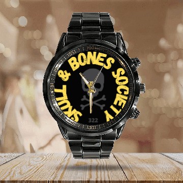Discover Skull Bones Society Join the order Calendar Steel Band Watch