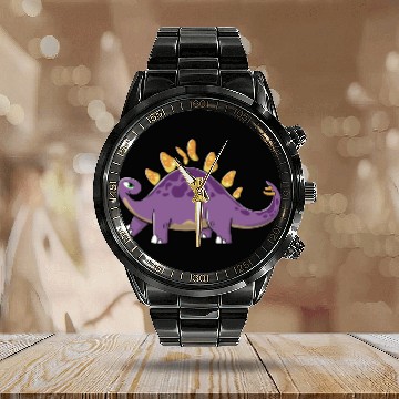 Discover Stegosaurus Butterfly Calendar Steel Band Watch