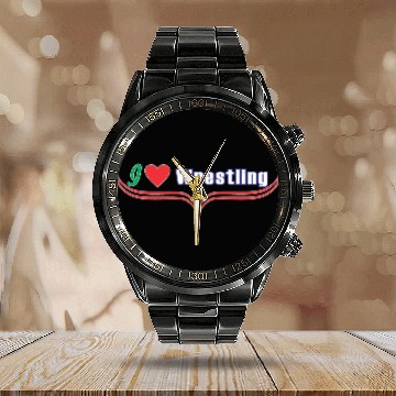 Discover i love wrestling Calendar Steel Band Watch