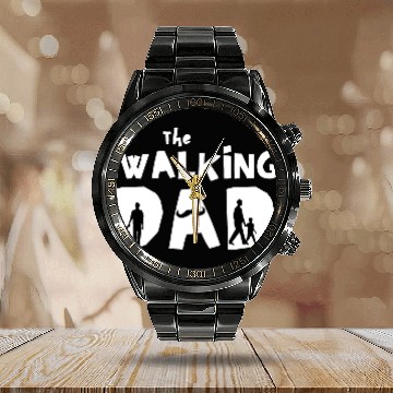 Discover The walking dad - Special Gift For fathers Calendar Steel Band Watch