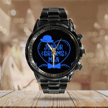 Discover Junior Grooms Man Ring Bearer Wedding Gift Calendar Steel Band Watch