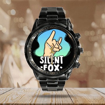 Discover Teacher Silent Fox For Quiet Student In Class Calendar Steel Band Watch