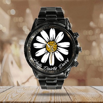 Discover Daisy Garden Gardening Gardener Calendar Steel Band Watch
