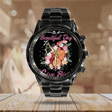 Discover Midwife Cute Flowers Baby Catcher Doula Calendar Steel Band Watch