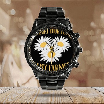 Discover Daisy Garden Gardening Gardener Calendar Steel Band Watch