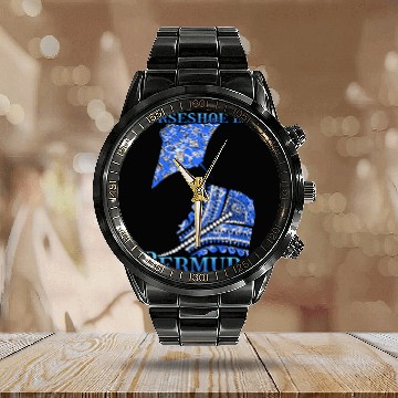 Discover Horseshoe Bay Vacation Tribal Stingrays Calendar Steel Band Watch