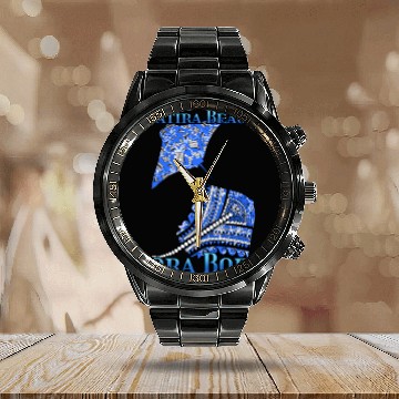 Discover Matira Beach Vacation Tribal Stingrays Calendar Steel Band Watch