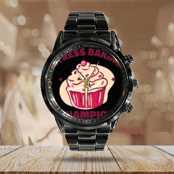 Discover Pastry Chef Baking Champion Baked Goods Pastries Calendar Steel Band Watch