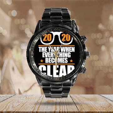 Discover 2020 Year When Everything Becomes Clear Holiday Calendar Steel Band Watch