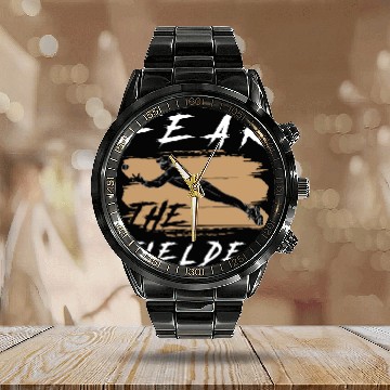 Discover Sports Game Baseball Catcher Athlete Lifetstyle Calendar Steel Band Watch