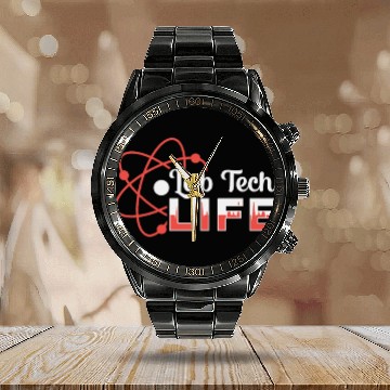 Discover Lab Tech Life Laboratory Science Technician Gift Calendar Steel Band Watch