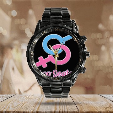 Discover Silk road tees two seater funny Calendar Steel Band Watch