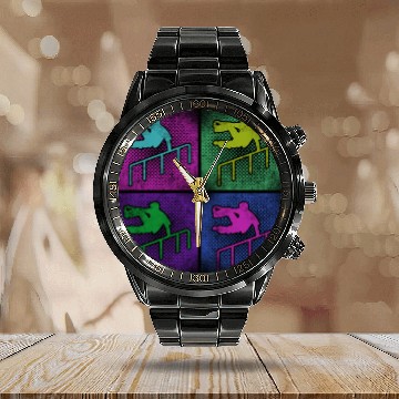 Discover Parkour Free Running Traceur 80S Calendar Steel Band Watch