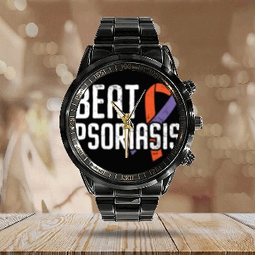 Discover Beat Psoriasis Skin Disease Psoriasis Awareness Calendar Steel Band Watch
