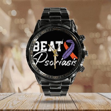 Discover Beat Psoriasis Skin Disease Psoriasis Awareness Calendar Steel Band Watch