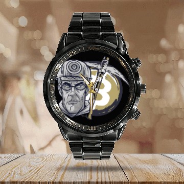 Discover Funny Bitcoin Crypto Blockchain Btc Fun Lovers Calendar Steel Band Watch