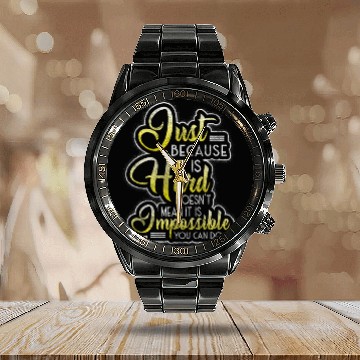 Discover Job Own Company Company Work Calendar Steel Band Watch
