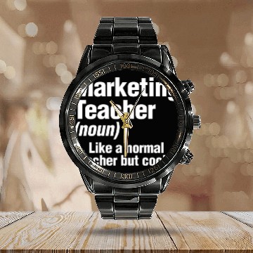 Discover Marketing Teacher Definition College Business Prof Calendar Steel Band Watch