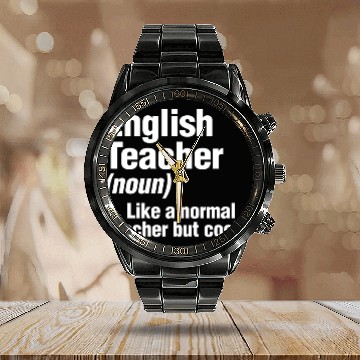 Discover English Teacher Calendar Steel Band Watch Back To School Writer