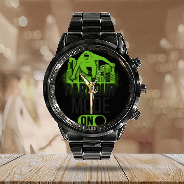 Discover Parkour Free Running Traceur Calendar Steel Band Watch