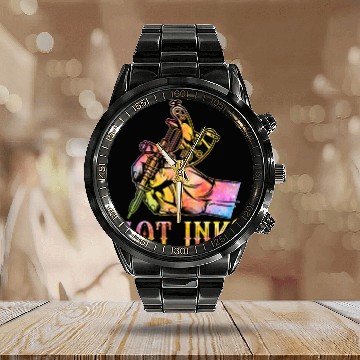 Discover Tattoo Lover Inked Tattooer Tattoo Artist Calendar Steel Band Watch