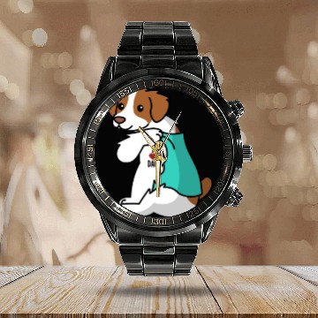 Discover I Love Dad Brittany Spaniel Calendar Steel Band Watch