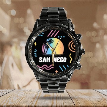 Discover San Diego Florida Vacation Family Calendar Steel Band Watch