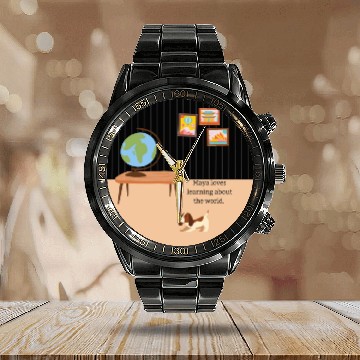 Discover Earth Calendar Steel Band Watch