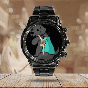 Discover I Love Dad Great Dane Calendar Steel Band Watch