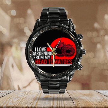 Discover Tomato Vegetable Calendar Steel Band Watch, I Love Gardening From My