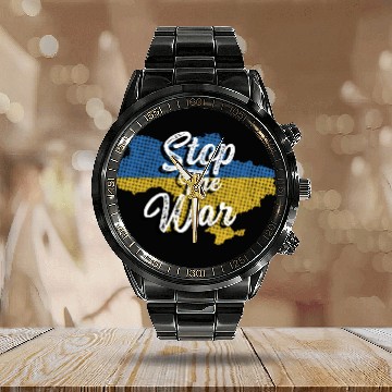 Discover Stop the War Peaceful Activist Gift Calendar Steel Band Watch