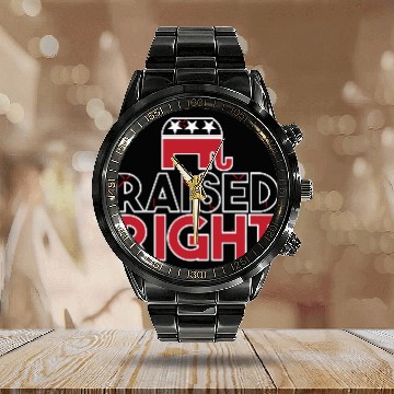 Discover RAISED RIGHT Calendar Steel Band Watch