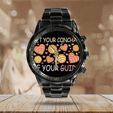 Discover Spanish Humor Conchas Mexican Bread Cafecito Pan D Calendar Steel Band Watch