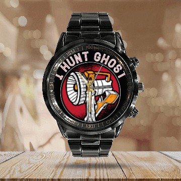 Discover Ghost Hunter I Hunt Ghost Paranormal Ghost Hunting Calendar Steel Band Watch