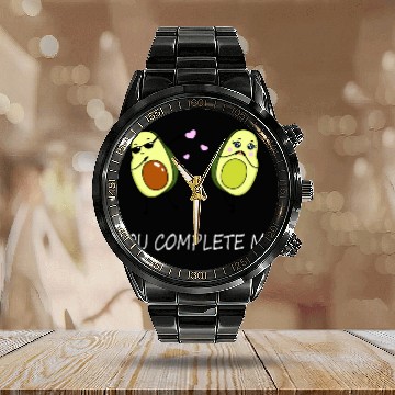 Discover You complete me - Avocado Calendar Steel Band Watch