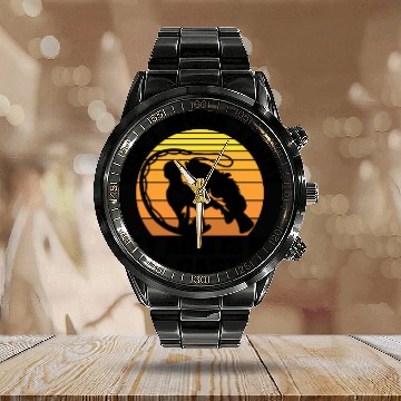 Discover Fishing Angler Fish Casting Poles Gift Calendar Steel Band Watch